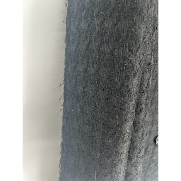 Women's Banana Republic Black Medium Wool Blend Houndstooth Italian Winter Coat - Picture 3 of 9